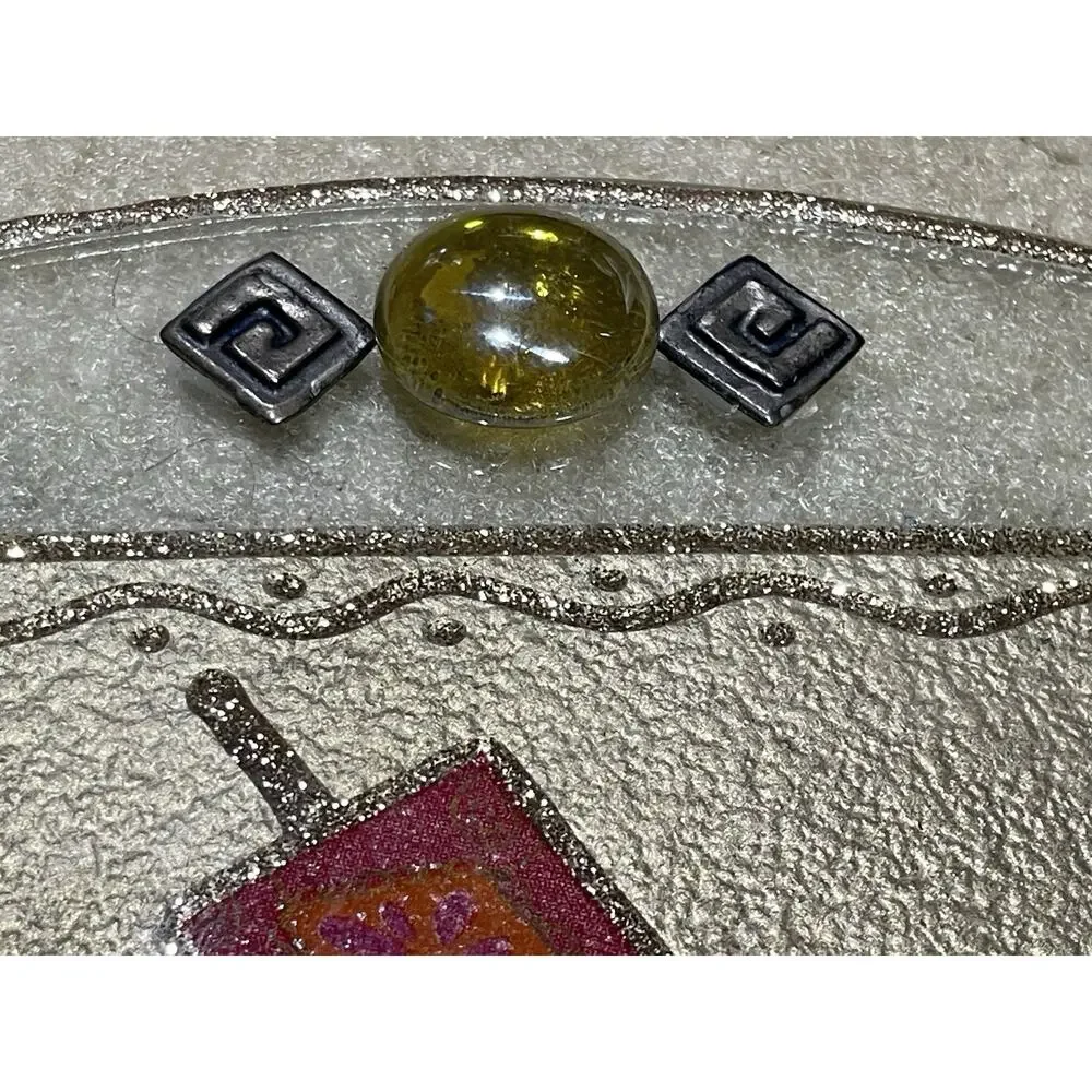 Handmade Stained Glass Judaica Menorah Lily‎ Design Israel Dreidel Art 14”x5.5